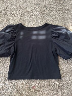 Black Ruffled Top